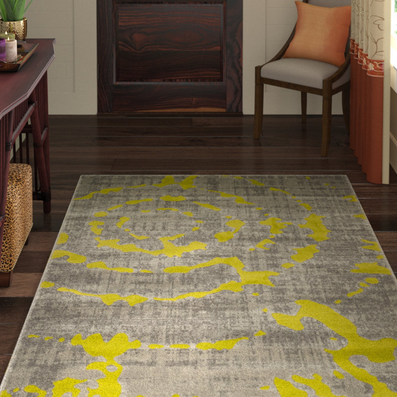 Tapis à motif abstrait Deasia Porcello, Rectangle 4 pi 1 po x 6 pi