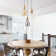 Cluster 3 Light Dimmable Glass Pendant with Different Lampshades Colors