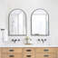 Lilaram Arched Metal Framed Wall Mirror Bathroom Mirror-115078603-115078600