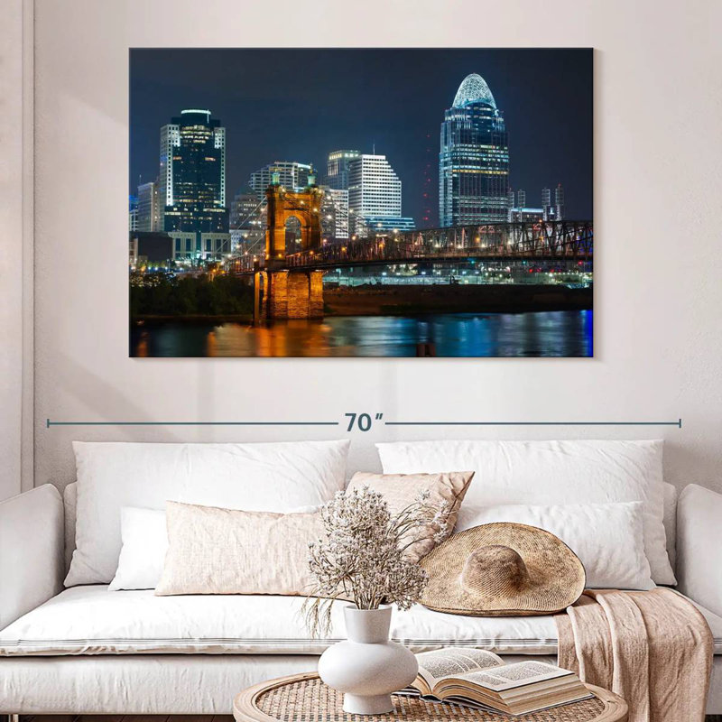Lilie John A Roebling Night Lights, 34" H x 51" W