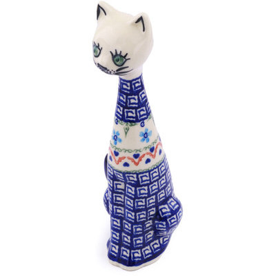 Figurine pour chat en céramique polonaise