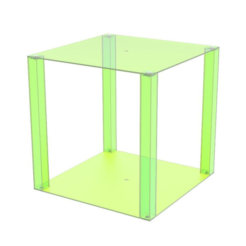 Green Plexiglass Acrylic Cube Display Case