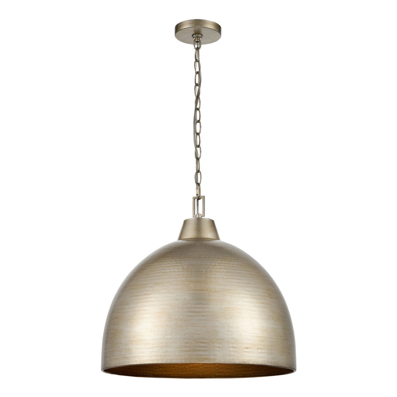 Millennium Lighting Arrco 3 Light Pendant Light in Antique Silver Leaf with Aluminum Shade