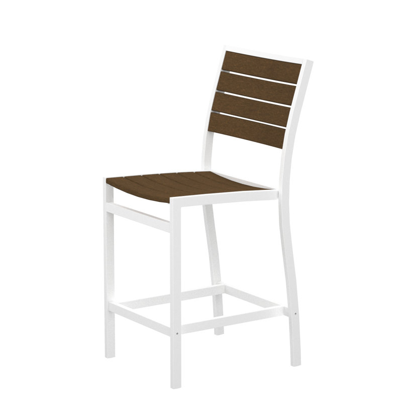 Chaise d'appoint de bureau POLYWOOD, Teck, Blanc