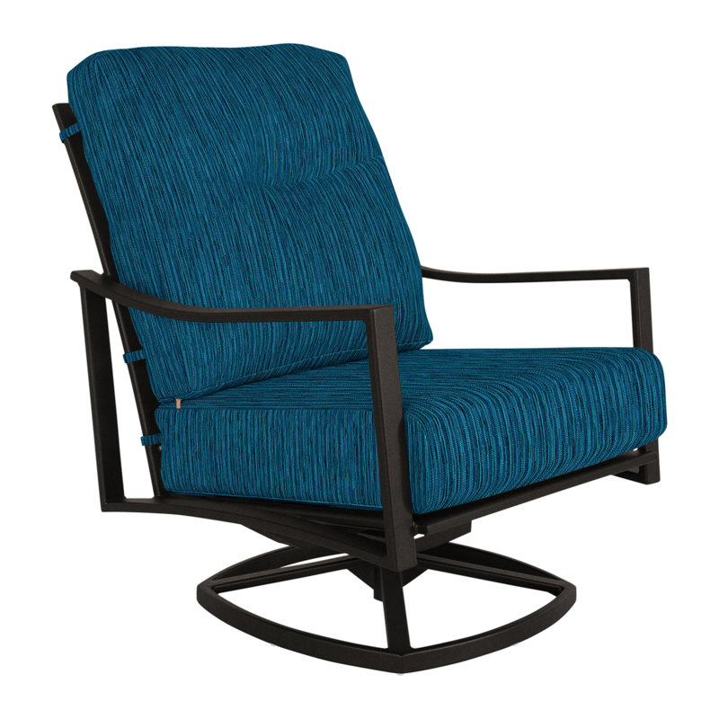 Avana Outdoor Rocker Chair, Carbon Black, Cast Silver