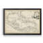 Carte de l’Antilles-impression d’art graphique sur toile encadrée-1435121856-1435121858