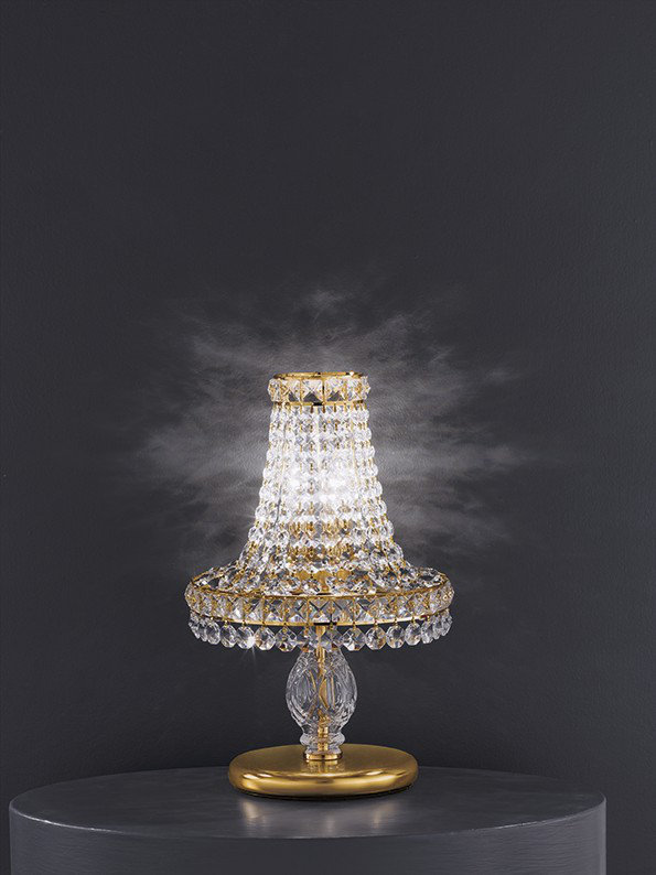 Settat Table Lamp, 24 k Gold