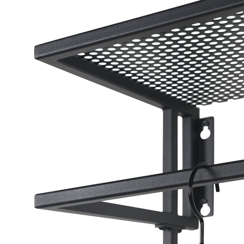 Mesh Metal Wall 7 - Hook Wall Mounted Coat Rack