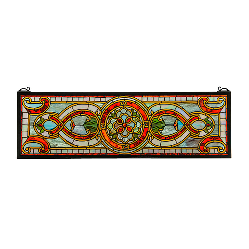 Victorian Evelyn in Topaz Transom Stained Glass Window