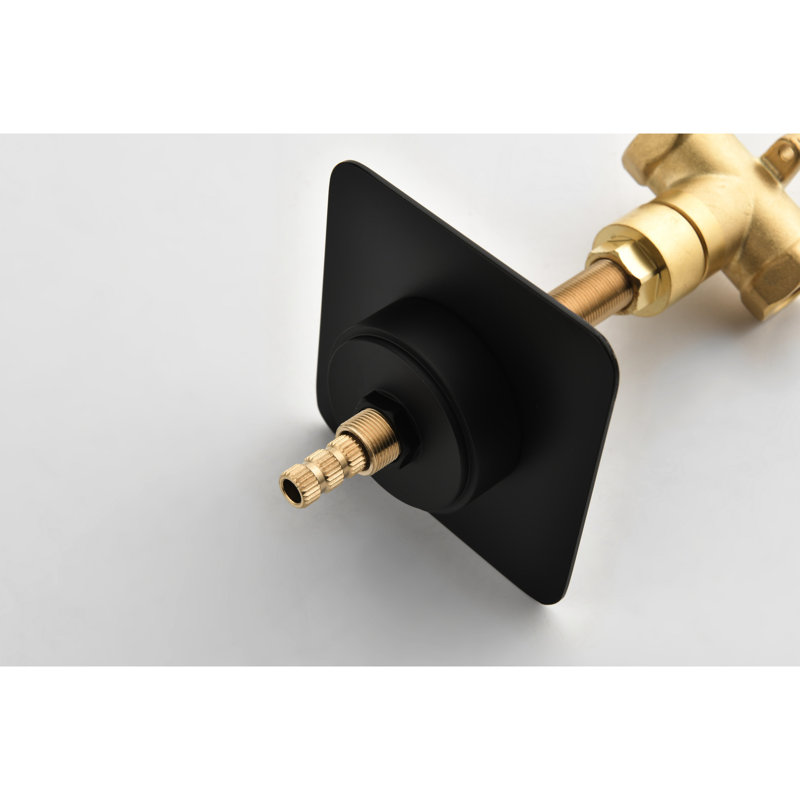 3/4" Volume Control Valve In Shower System - Adjustable Brass Handle Body, Corrosion And Rust Resistance, Matte Black, Install Chance With Body Rust, Straightforward Characteristic