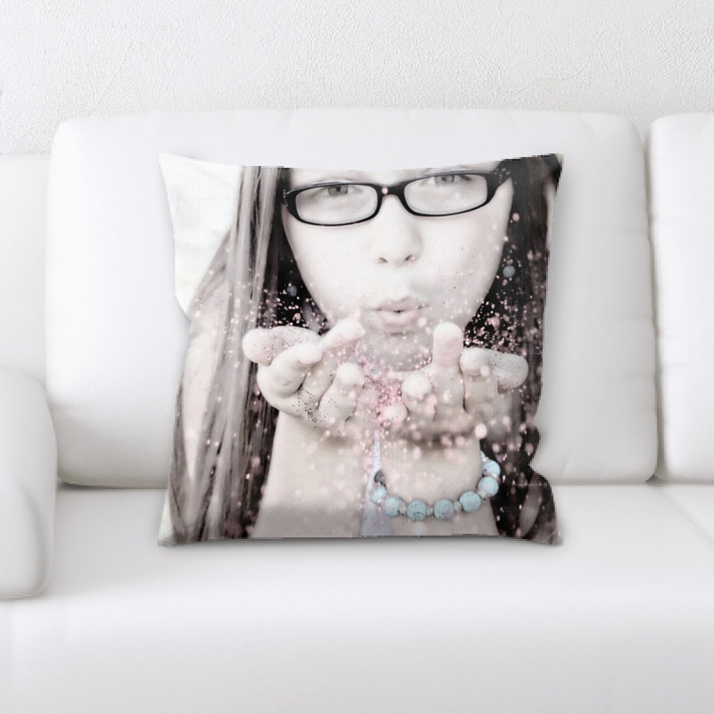 Coussin paillettes gonflable fille