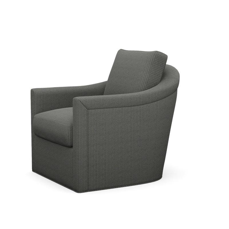 Catalina Swivel Armchair, Mcinnis Stone Wool Blend 7266-93, Expresso