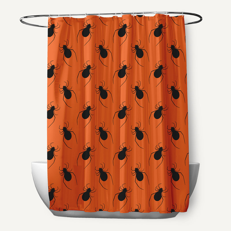 Rideau de douche simple Eni, Orange poussiéreux