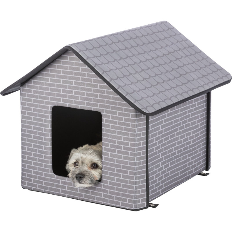 Small Gray Insulated Plastic Outdoor Pet House