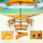 6-Person Circular Outdoor Wooden Picnic Table For Patio, Backyard, Garden, Built-In Benches-319060951