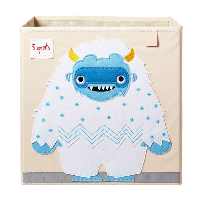 3 Sprouts - Toy Storage Cube for Baby and Kids - Yeti