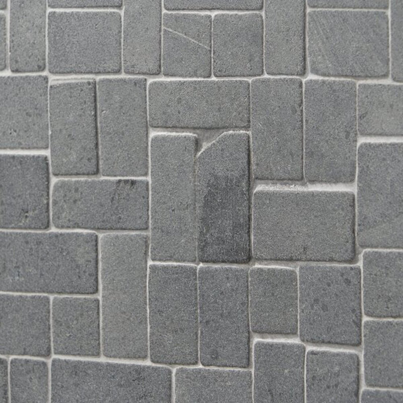 Nature Antique Lava Black Pebble Mosaic Tile, Black Lava