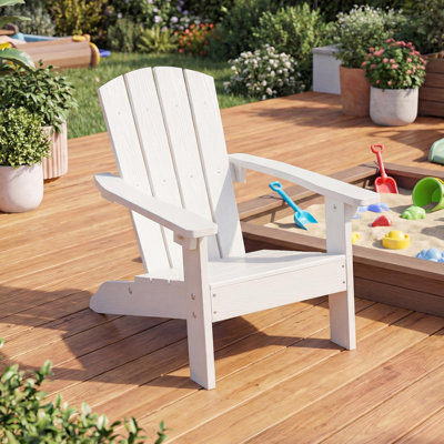 All-Weather HIPS Children's Outdoor Chair w/Ergonomic Design, Toddler Lawn Chairs for Age 3-8