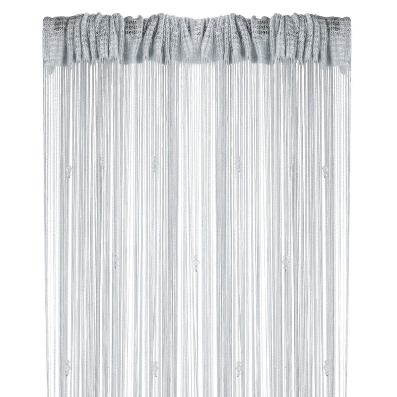 Pikus Semi Sheer Single Panel, Silver