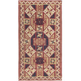 Vintage One-of-a-Kind Rectangle 1'10" X 3'5" Flatweave Area Rug