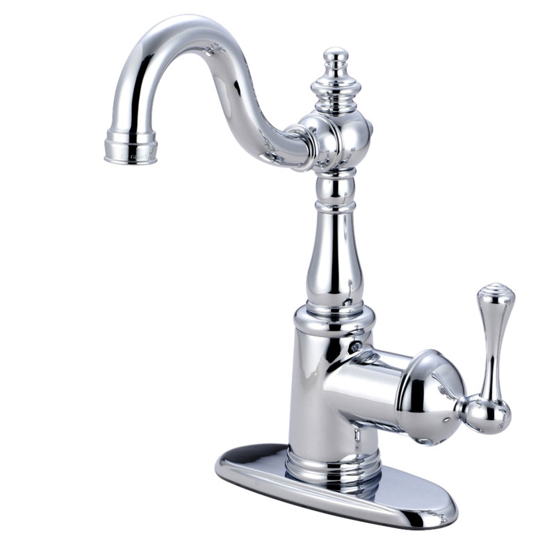 Robinet de salle de bain à un trou, Chrome poli