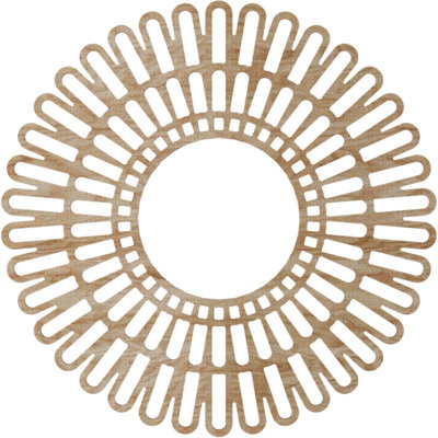 34"OD x 12 5/8"ID x 1/4"T Cornelius Wood Fretwork Pierced Ceiling Medallion, Walnut