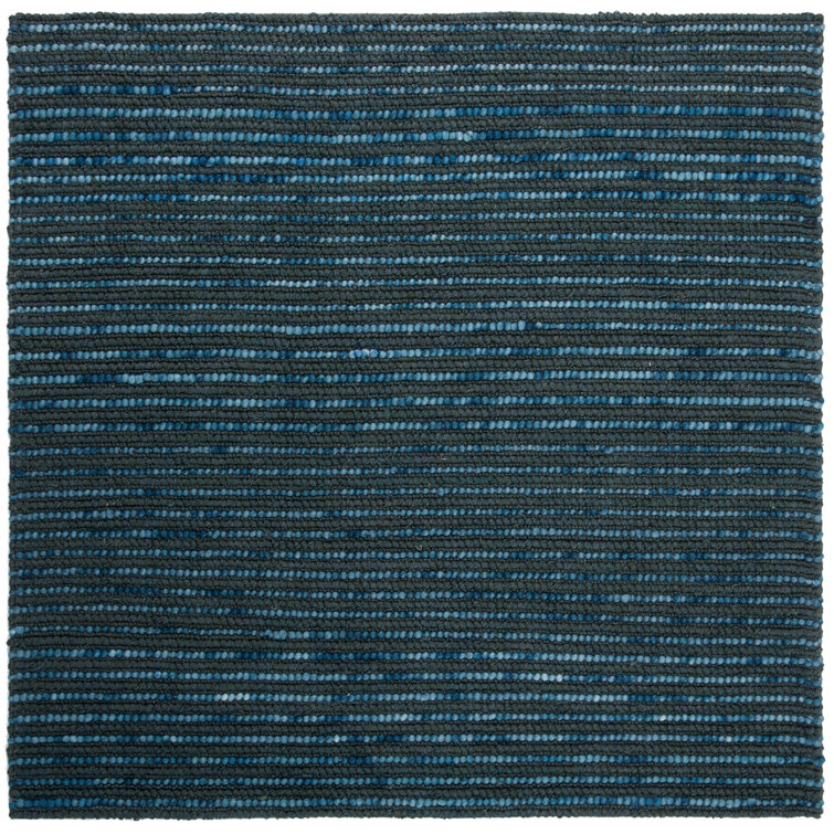 Ferrera Striped Handwoven Dark Blue Rug