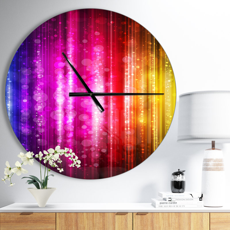 Glowing - horloge murale moderne, Moyen