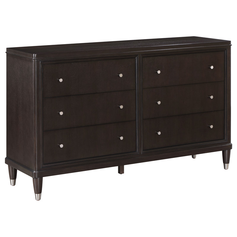 Commode 6 tiroirs Montel - brun