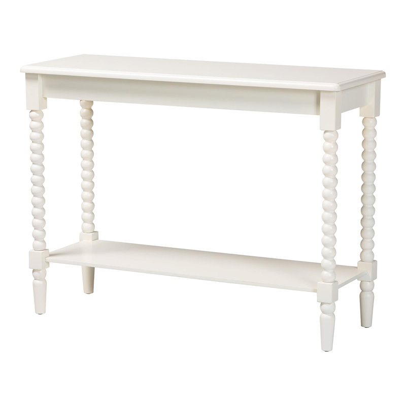 Baxton Studio Bayard Console Table With Bobbin Legs - Spindle Leg Accent Table With Shelf, Cottage Farmhouse Entryway Or Living Room Furniture