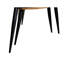 2 tables gigognes contemporaines en métal et en bois massif de 2,5 po de hauteur, l 15,5 po de hauteur, éclat naturel ou noir, teinté
