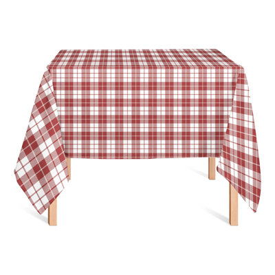 Square Gingham Polyester Tablecloth