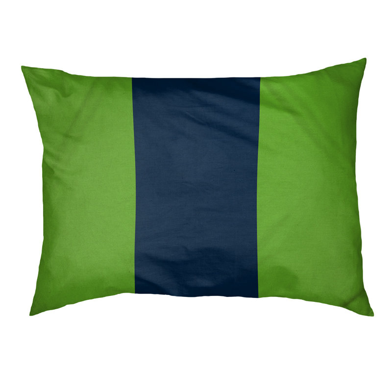 Coussin Detroit, Petit (l 28 po x P 18 po x H 6 po), Green/Blue