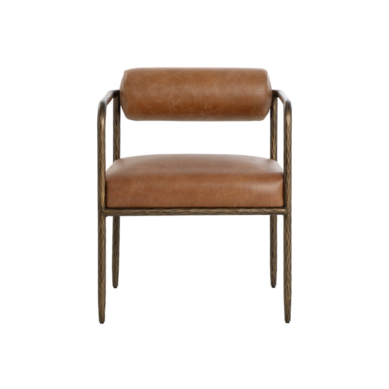 Leather Arm Chair, Brown