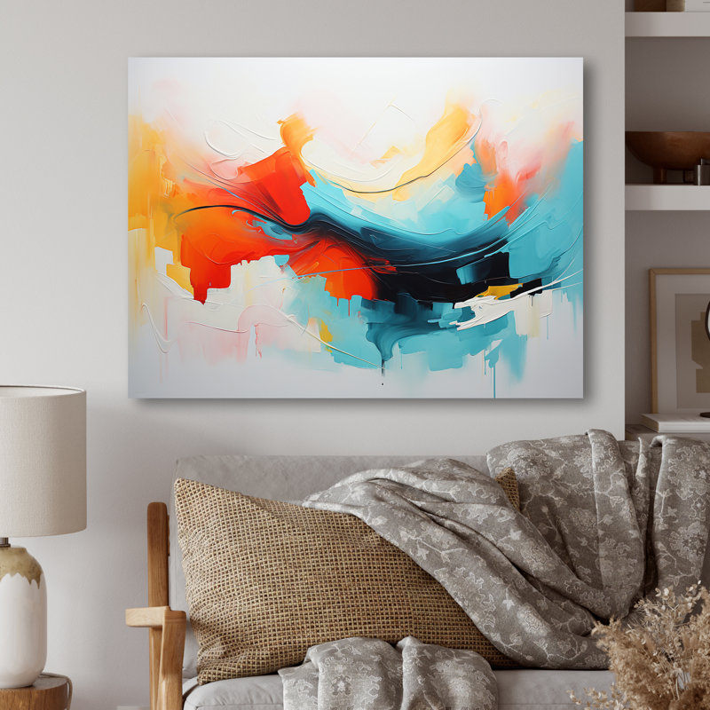 «Colorful Abstract Expression IV», art mural abstrait en métal MT134530, H 24 po x l 32 po x P 1 po