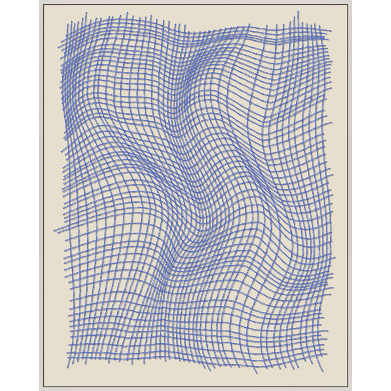 Nets 3 par Jacques Pilon - Art mural encadré, Toile à structure simple blanche, H 38 po x l 30 po x P 1,25 po
