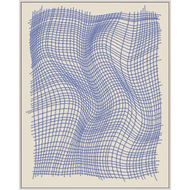 Netting 3 by Jacques Pilon, 30" H x 24" W x 1.25" D, White Single Structure Framed Canvas