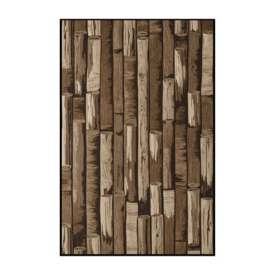 Washable Dock pilings Nautical Area Rug