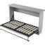 Lit simple pliant gris - Armoire-lit robuste, stable et optimisant l'espace