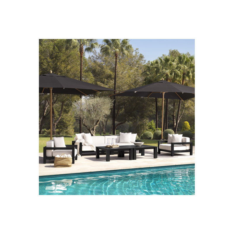 Cap-Antibes Outdoor 4 - Seat Patio Sofa, Black