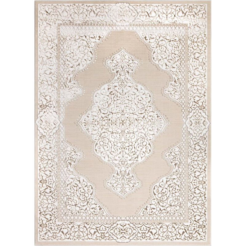 Carenda Floral Area Rug, Rectangle 60 x 110cm