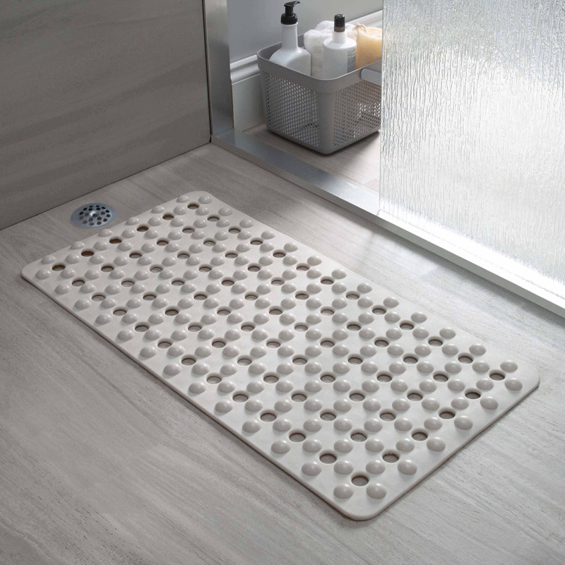 Plastic Non-Slip Bath Mat, Beige