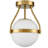 Modern Black Globe Semi Flush Ceiling Light-108792195