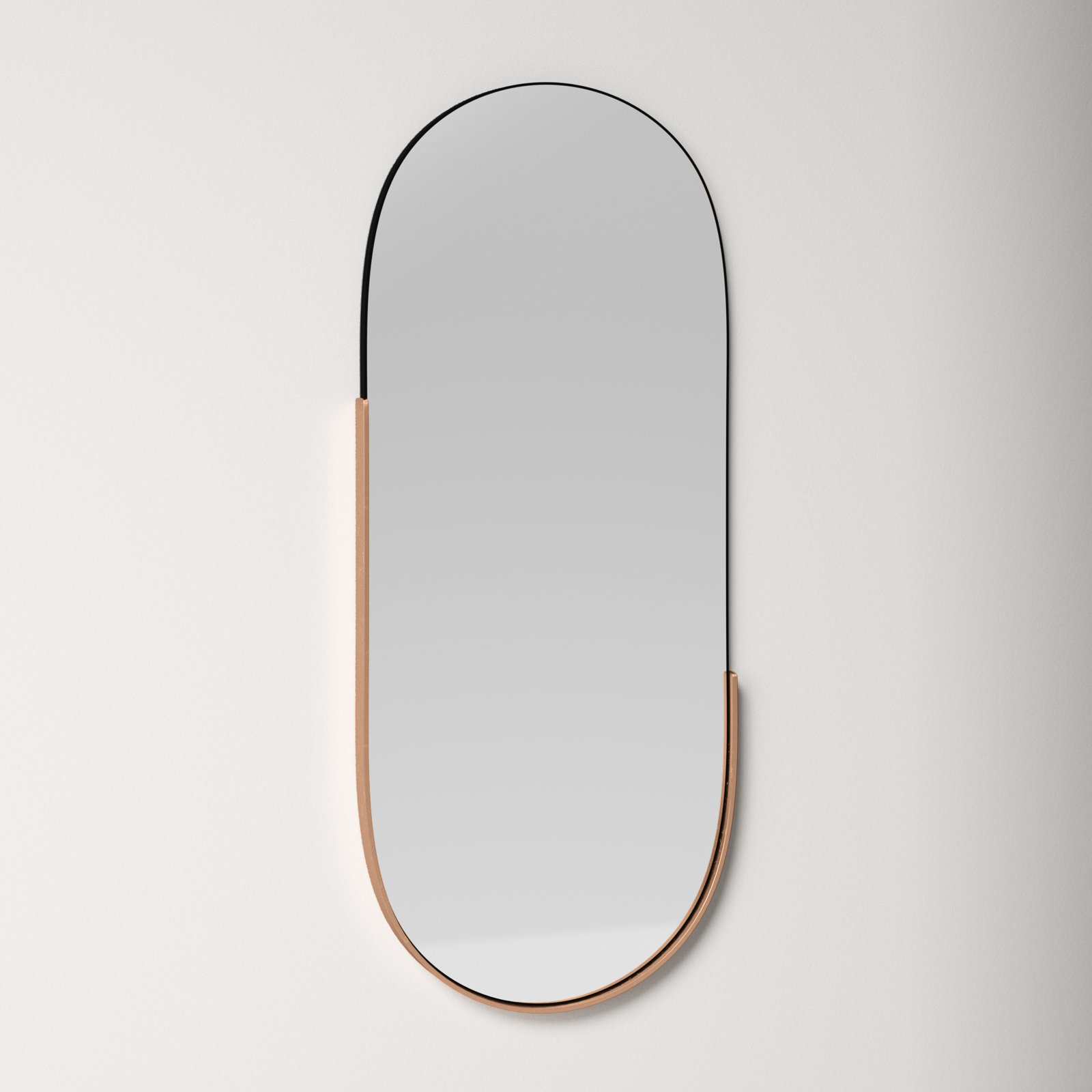 Mantra Stainless Steel Oval Mirror, Stainless Steel