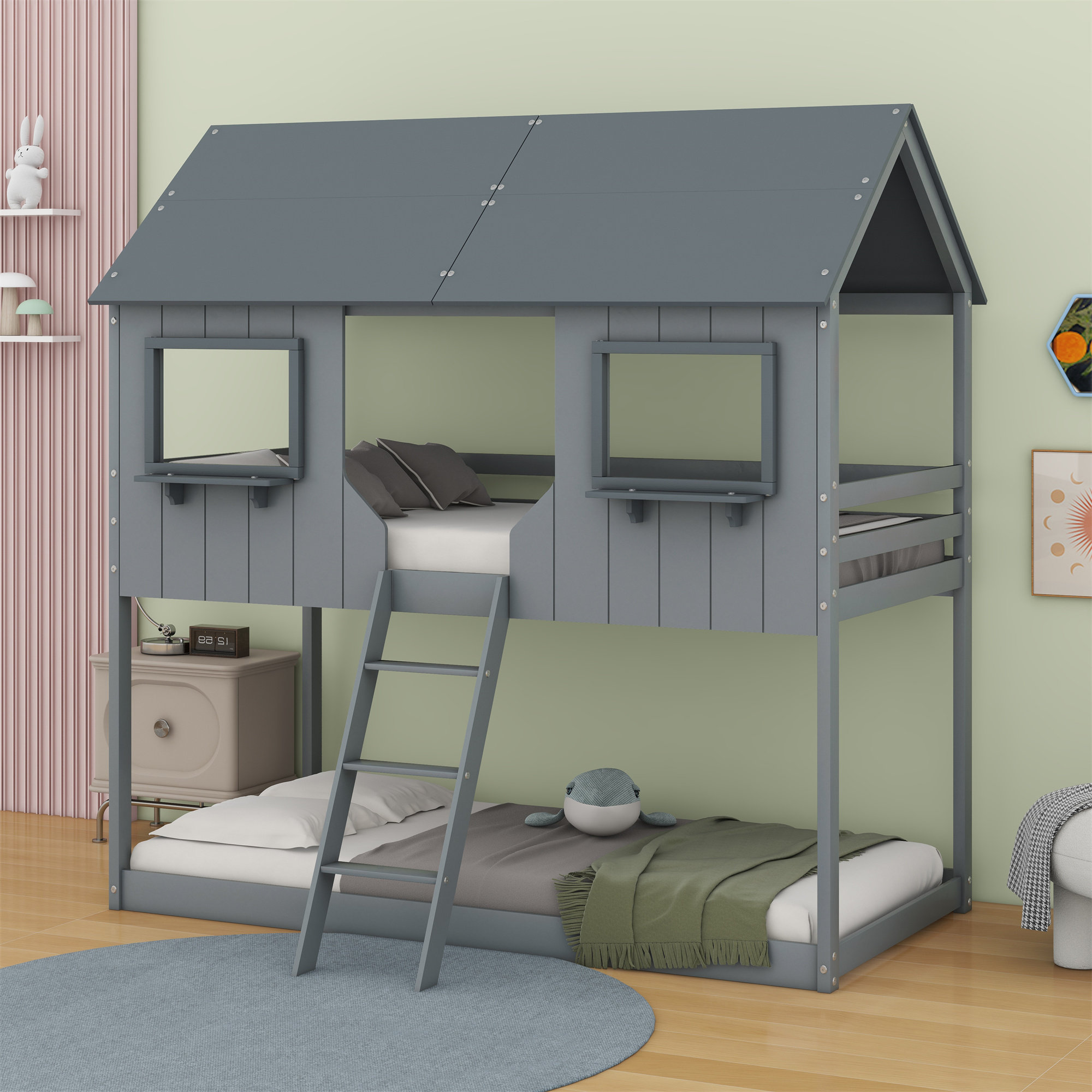 Harper Orchard Beaman Kids Twin Over Twin Bunk Bed - Wayfair Canada