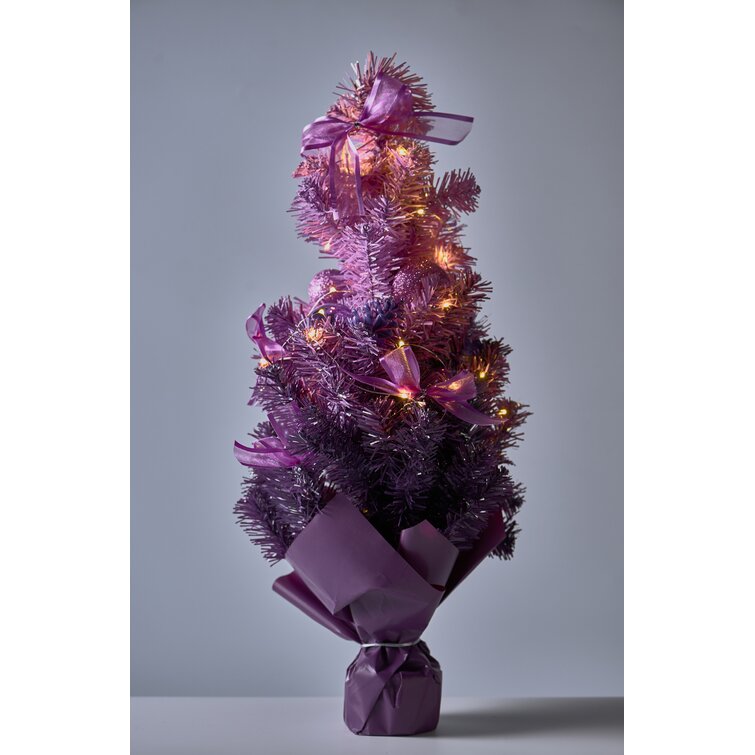 purple christmas tree mini