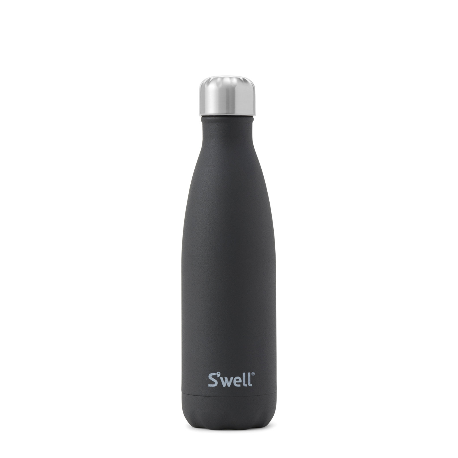 S'well Stainless Steel Triple-Layered Vacuum-Insulated Water Bottle, Onyx, 17.oz