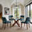 4-Piece Chenille Upholstered Solid Wood Dining Chair Set-845909767