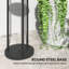 Black Solar Powered Rattan Deck Light,Pathway Light