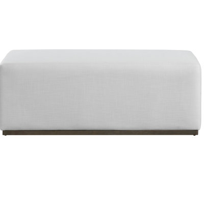 White Rectangle Made With Wood And Fabric, 48 In Depth, 18.32 Width, 17.97 Height, 33.72 Lb, Minimalist Style Look, Soft Comfortable Seating, Stable Reliable Build, Multifunctional Bedroom Item Of